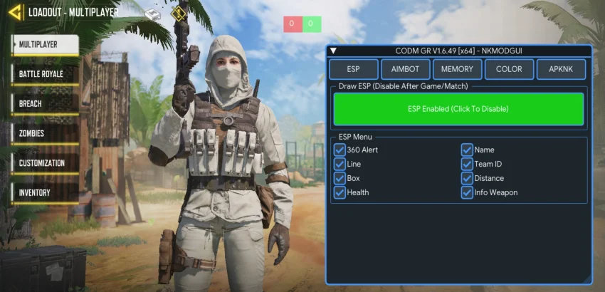 Call Of Duty Mobile GR Mod Menu